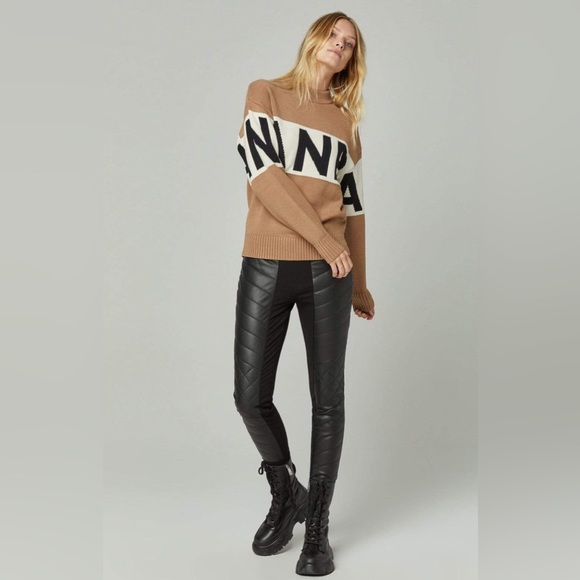ANR LOGO SWEATER Alp-n-Rock Latte Luxury Ski Tan Unisex Ski Resort Wear $298 - Picture 3 of 5